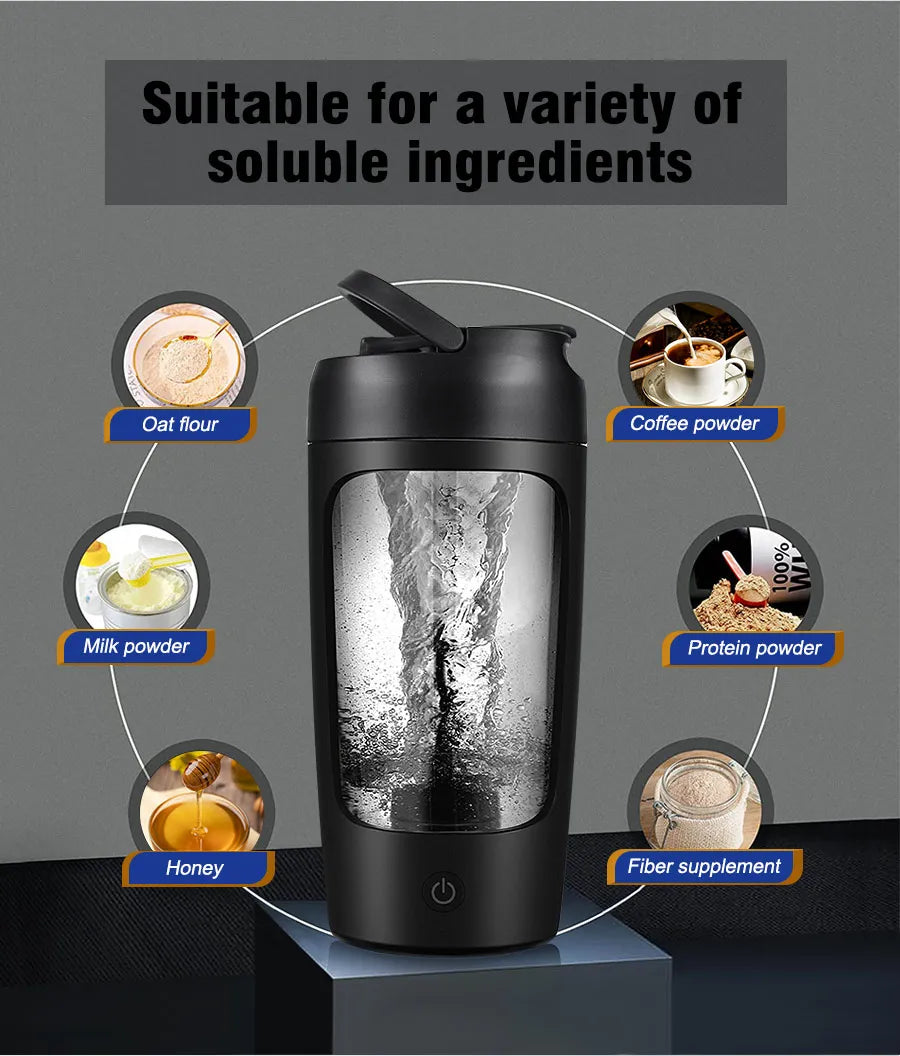 A black blender water bottle sold by 100 Spartans