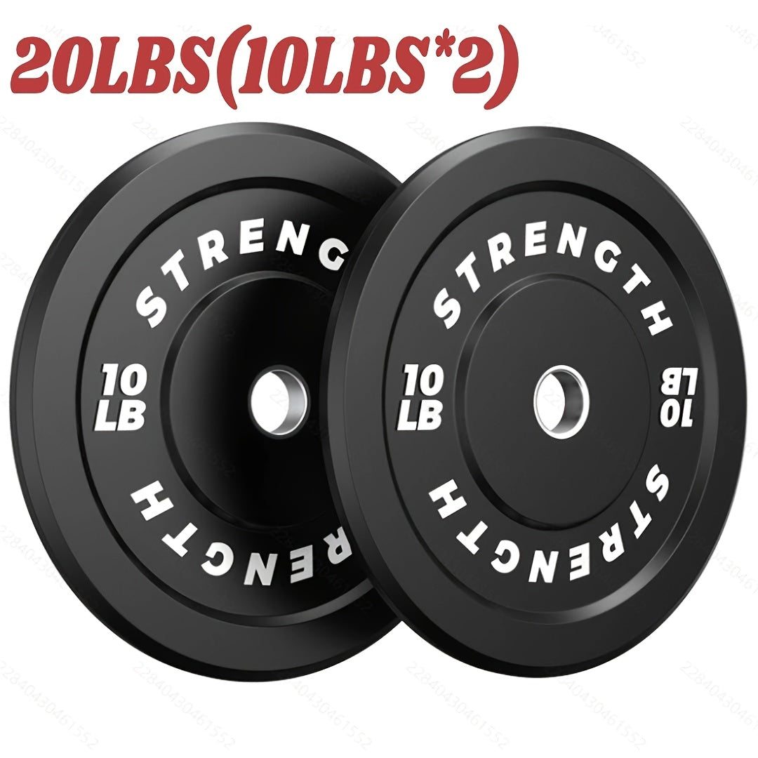 Two black weight plates with 'Strength' branding on a white background