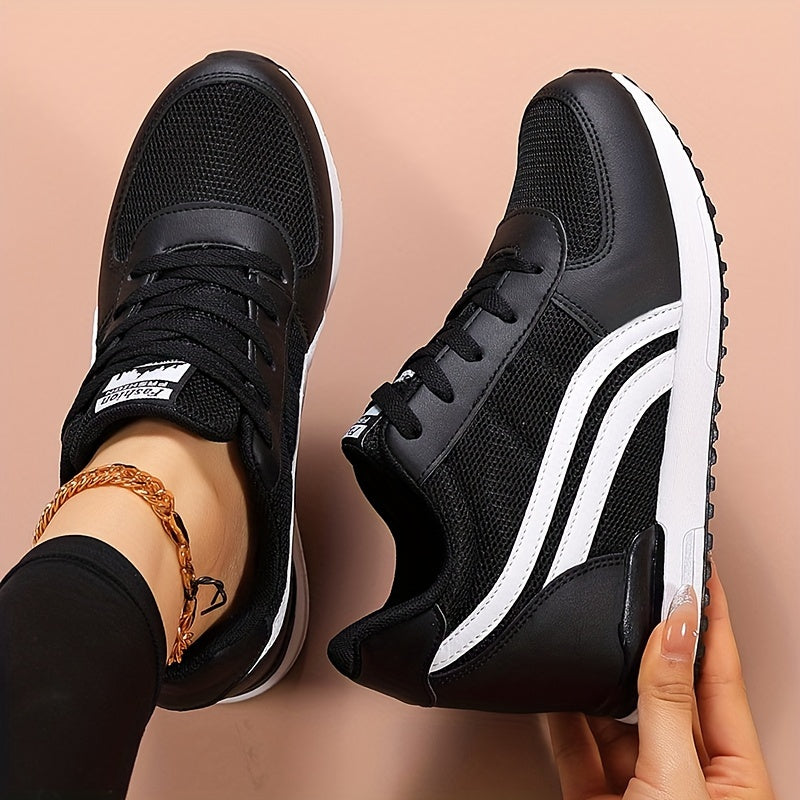 Black ladies wedge sneakers sold by 100 Spartans