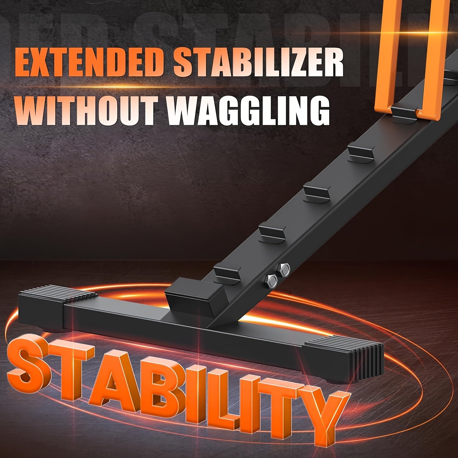 Extended stabilizer system with text on a dark background