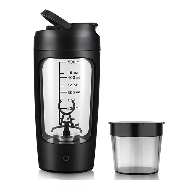 A black blender water bottle sold by 100 Spartans