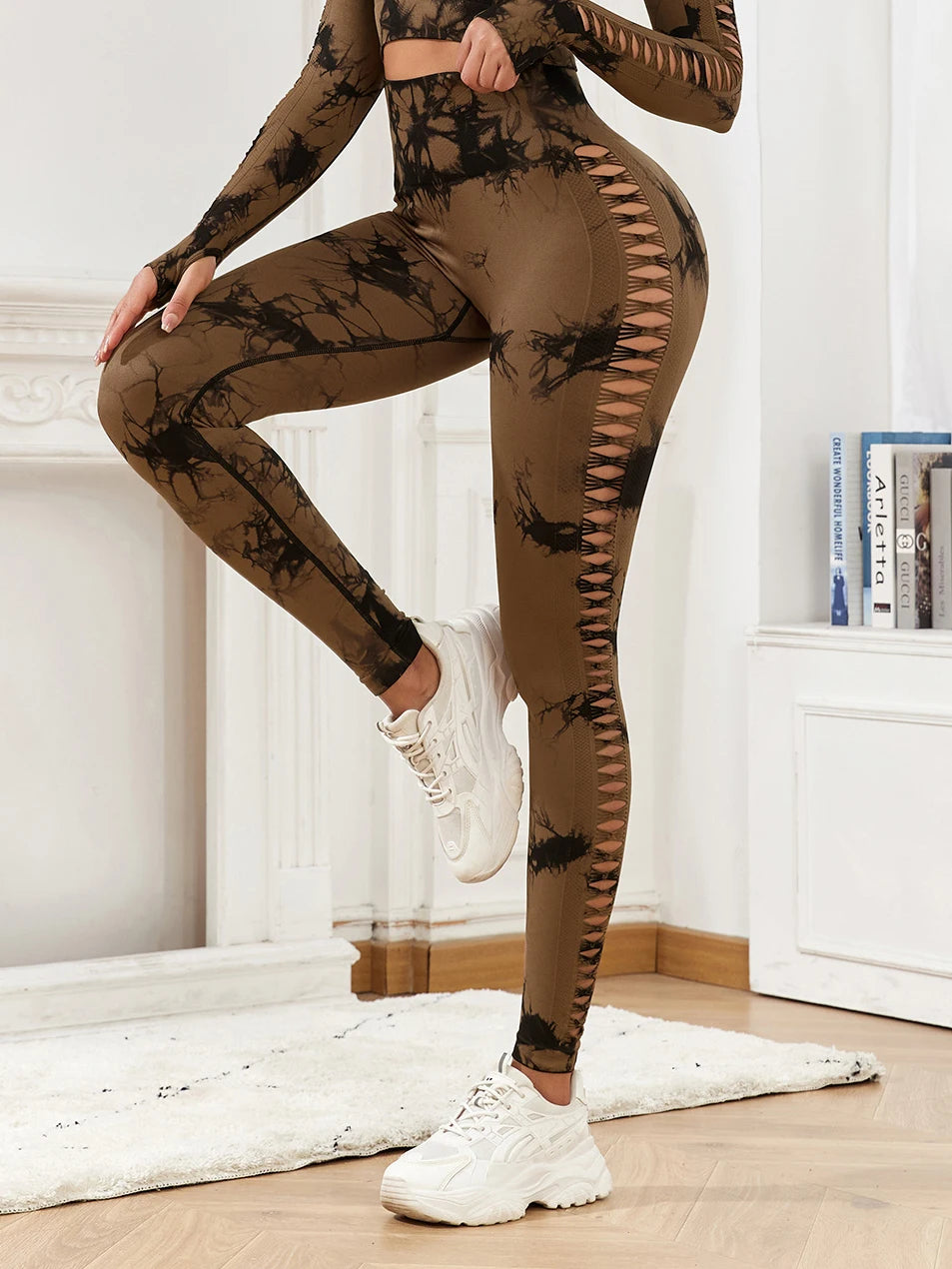 Sexiest Women's Workout Clothes​ - Coffee Pants, L image