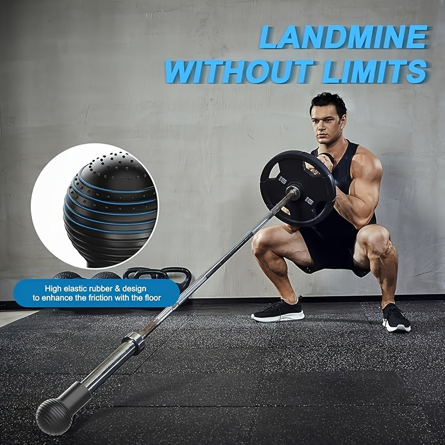 Person using a Landmine Attachment for Barbell.