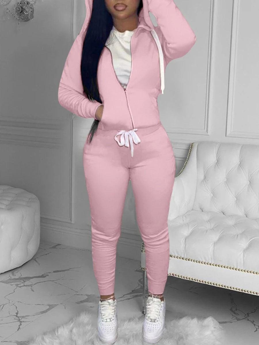 Women's Essentials Tracksuit​ - Pink, M image