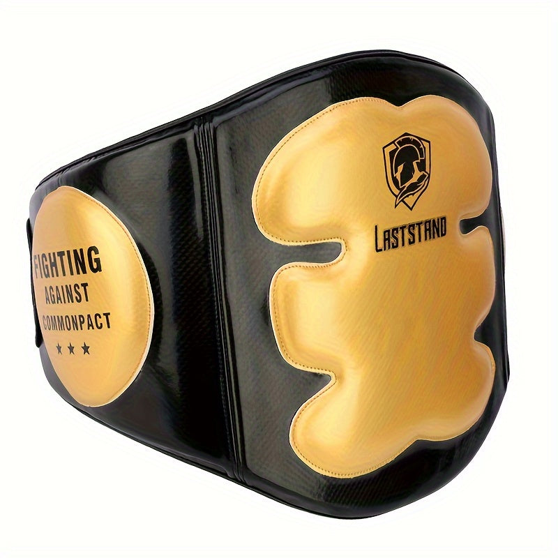 Black and gold boxing ring with 'Laststand' branding on a white background