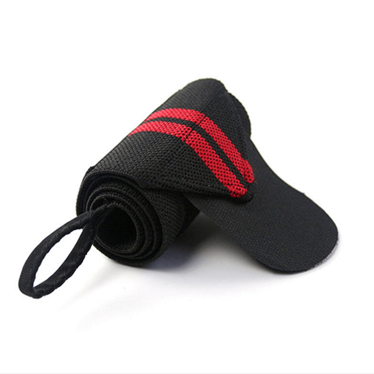 Black belt with red stripe on a white background