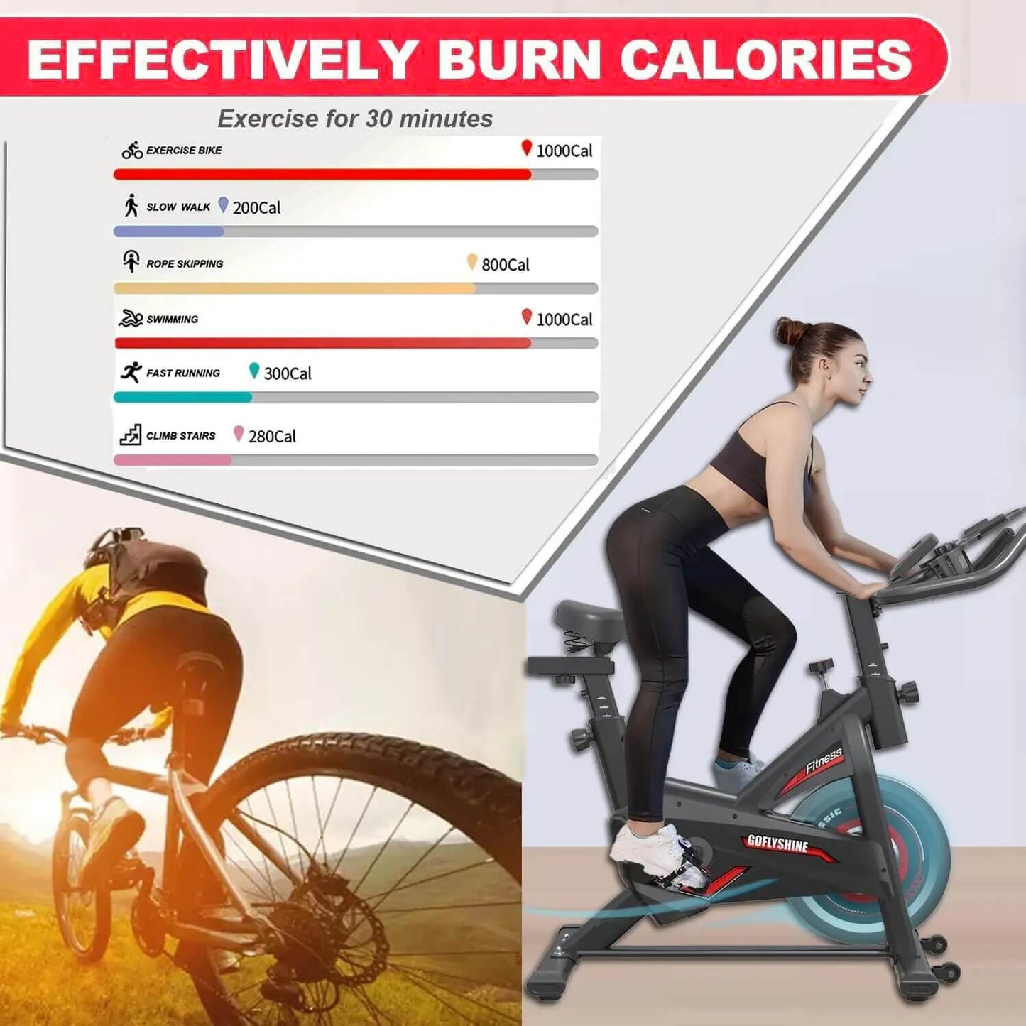  A black and red recommended exercise bike​ sold by 100 Spartans