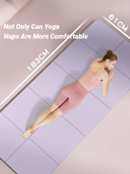 Dimension of a purple foldable yoga mat sold by 100 Spartans