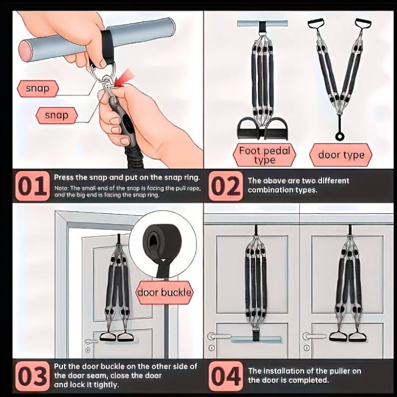 Instructions for using a Foot Pedal Resistance Band with illustrations and text.