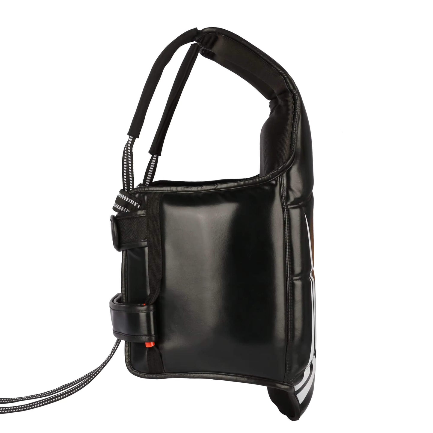 Side view of a chest protector sold by 100 Spartans