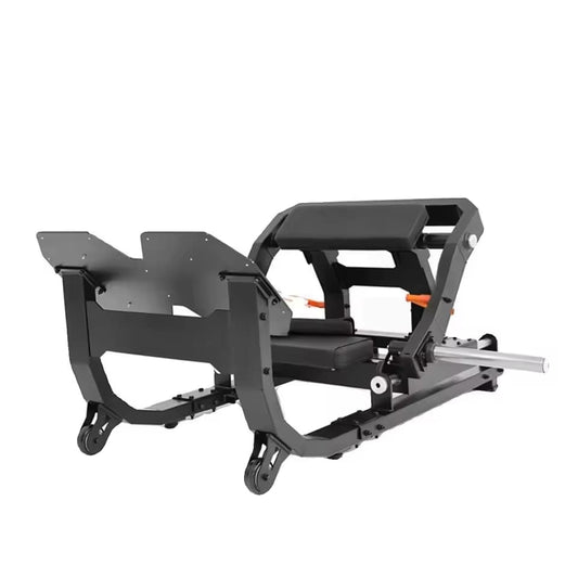 Black hip thrust machine on a white background