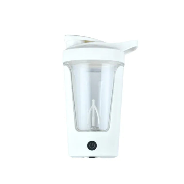 A white 350ml blender water bottle sold by 100 Spartans