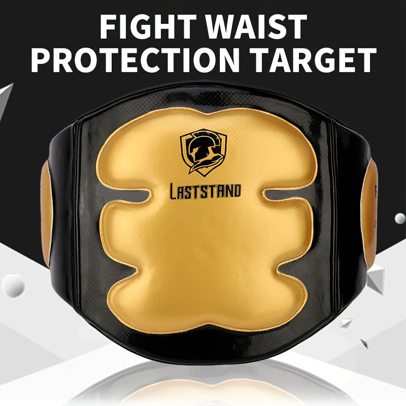 Fight waist protection target with 'Laststand' branding on a black and gold design.