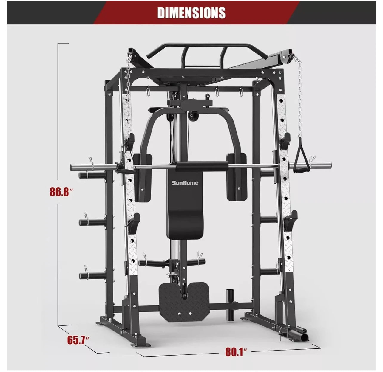 SunHome Pro Deluxe Smith Machine image 3