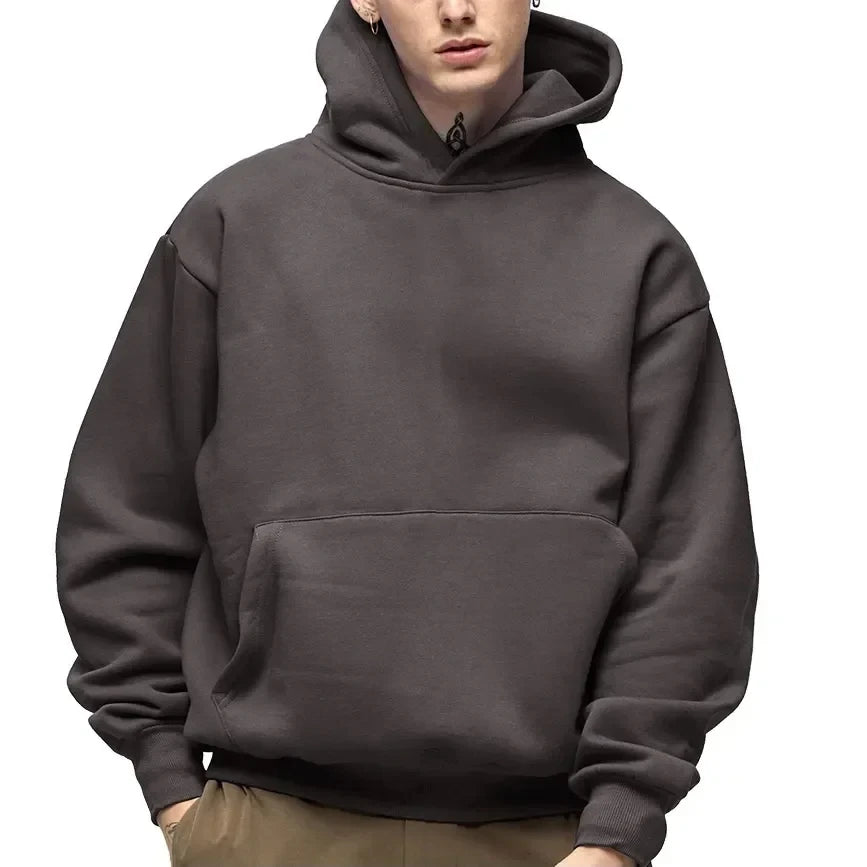 Heavy Weight Men's Hoodies - Brown, XXL image