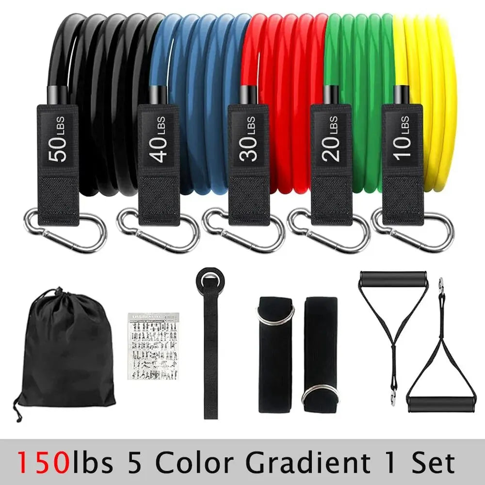 Resistance Bands With Handles - 150lbs 5 Colors image