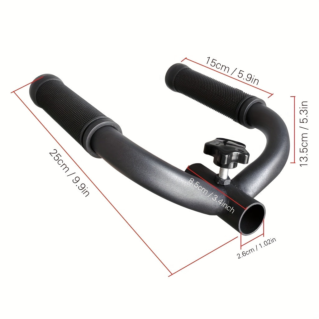 T Bar Row Attachment with measurements on a white background
