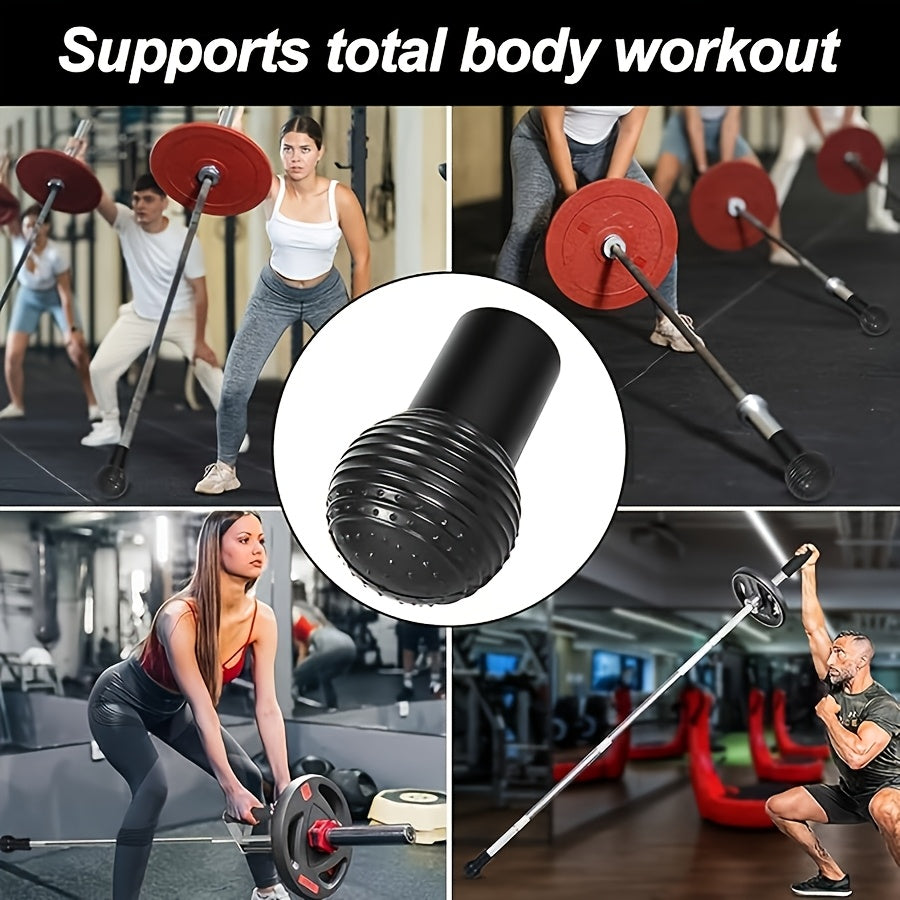 Collage of people exercising with barbells, highlighting the support for total body workout.