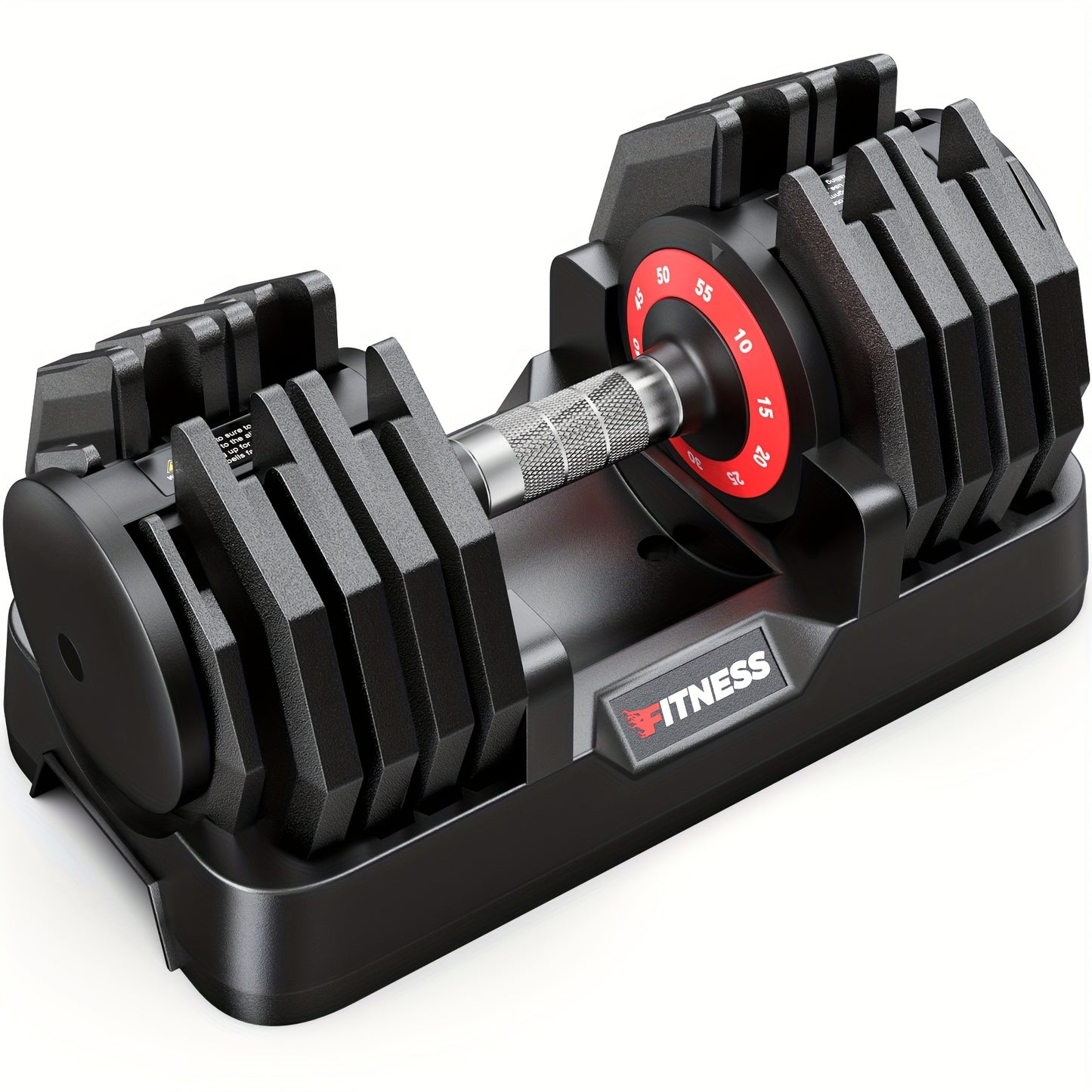 Adjustable dumbbell on a white background