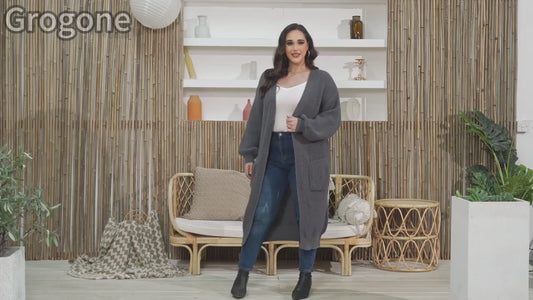 Women's Oversized Knitted Coat With Pockets