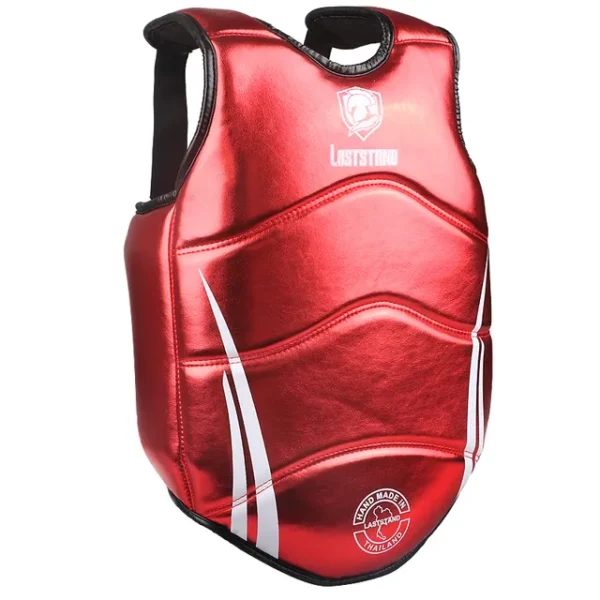 red chest protector supplied by 100 Spartans