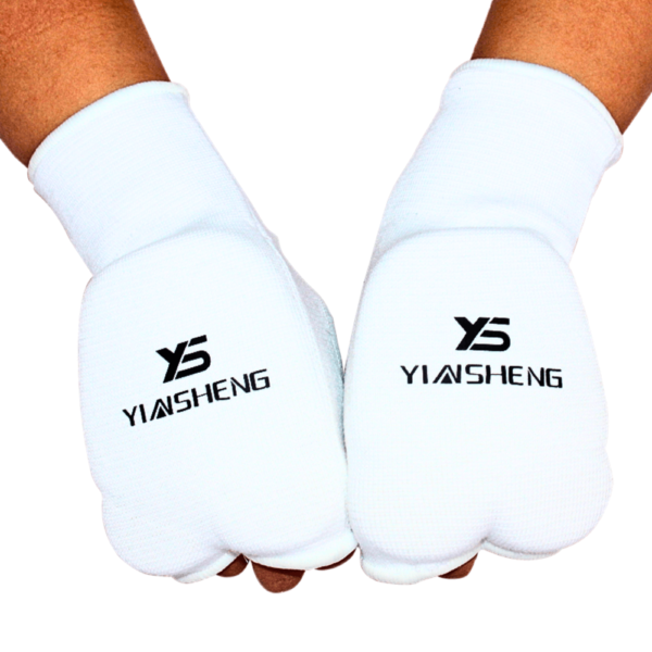 A white boxing hand wrap supplied by 100 Spartans® for kick boxing and muay thai