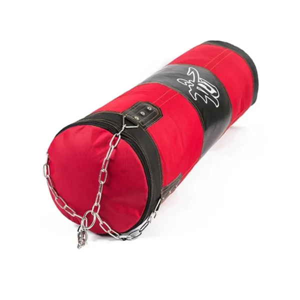 Red hanging punching bag sold by 100 Spartans