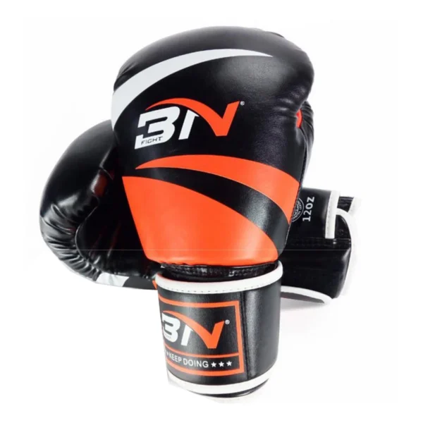 Orange and black boxing gloves sold by 100 spartans