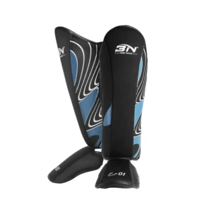 Black and blue MMA Shin Guard sold by 100 Spartans