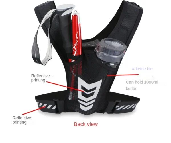 A running vest that lets you store all your valuables while running sold by hundred spartans