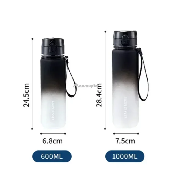 Black sporty water bottle dimensions sold by 100 spartans