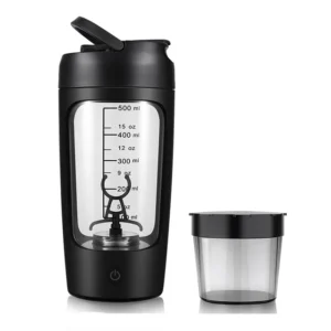 A black blender bottle shaker and a cup sold by hundred spartans