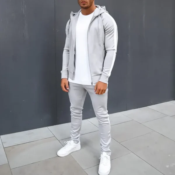 A gray tracksuit sold by 100 Spartans