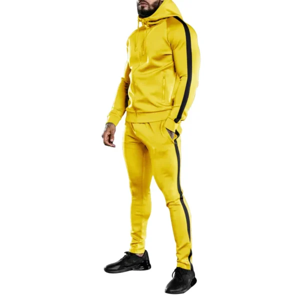 A yellow tracksuit sold by 100 Spartans