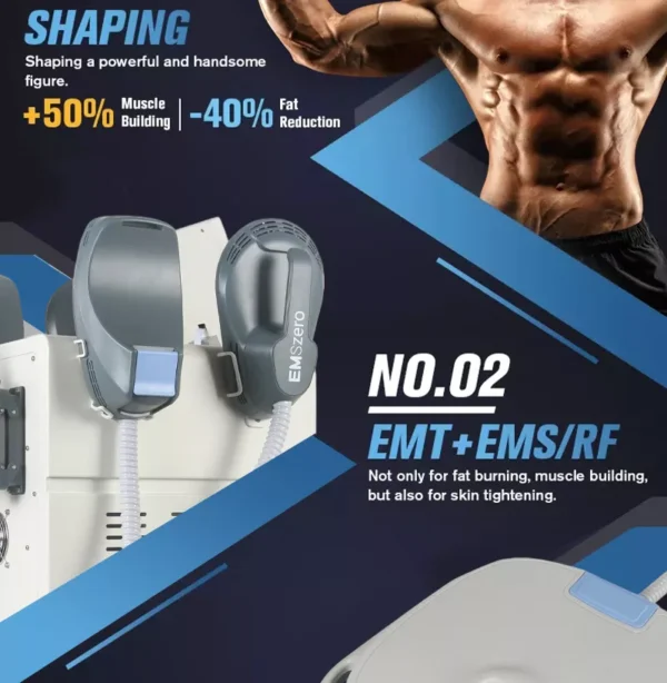 A white 6000W Neo EMSZERO muscle stimulator sold by 100 Spartans