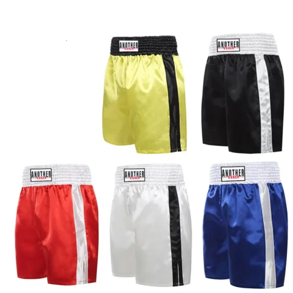 Multiple colored boxing shorts sold by 100 Spartans