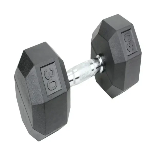 30lbs. Hexagonal dumbbells supplied by 100 Spartans, perfect for every gym