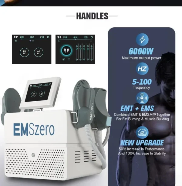 A white 6000W Neo EMSZERO muscle stimulator sold by 100 Spartans