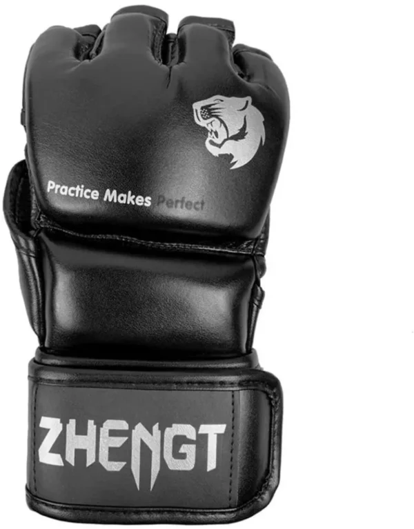 Black muay thai gloves sold by 100 Spartans