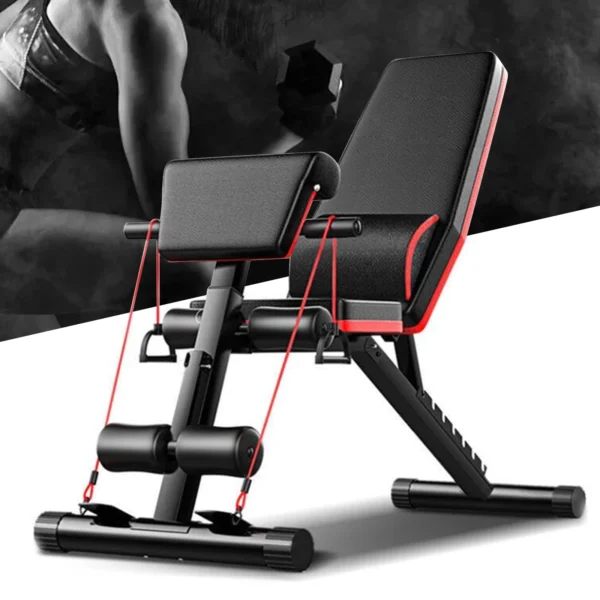 A black adjustable gym bench 100 Spartans