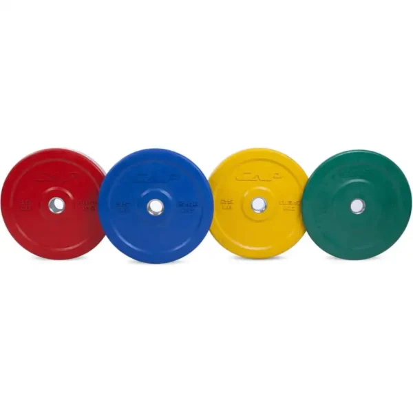 Multiple standard Barbell Plates sizes sold by 100 Spartans