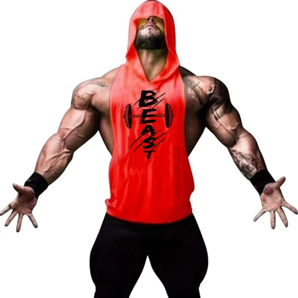 Red workout Tank Top For Men sold by 100 Spartans