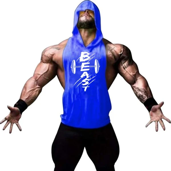 Blue workout Tank Top For Men sold by 100 Spartans