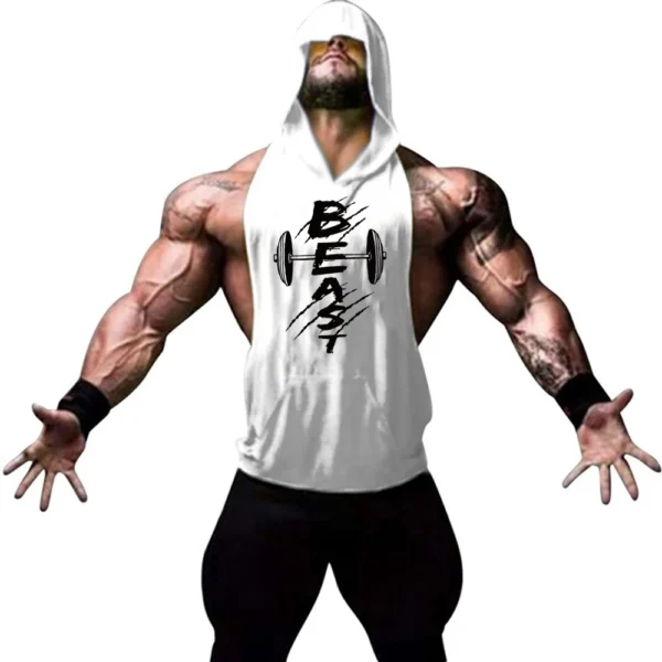 White workout Tank Top For Men sold by 100 Spartans