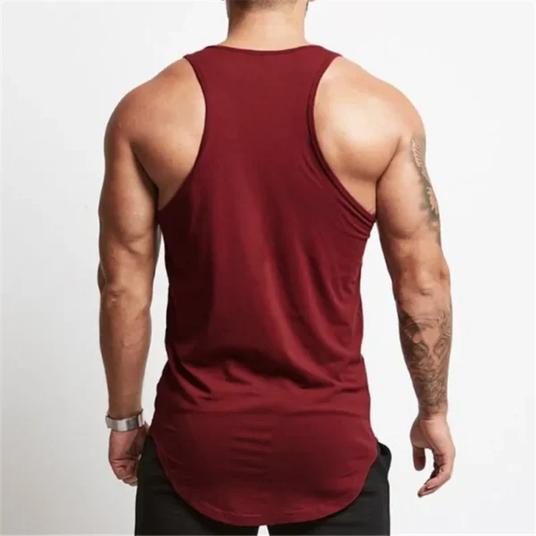 Red sleeveless tank top for men sold by 100 Spartans