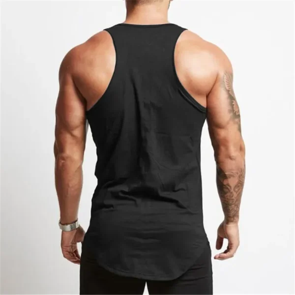 Black sleeveless tank top for men sold by 100 Spartans