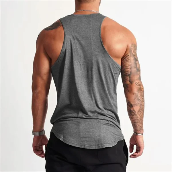 Gray sleeveless tank top for men sold by 100 Spartans