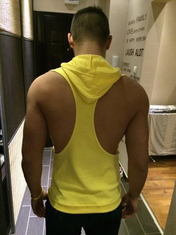 Yellow workout Tank Top For Men sold by 100 Spartans