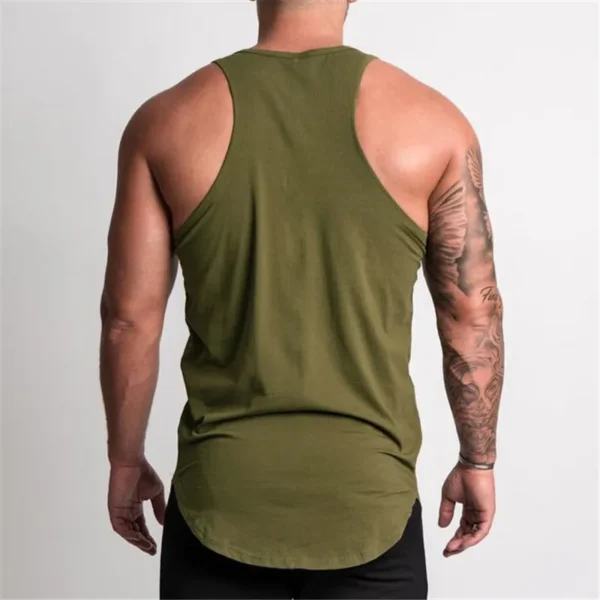 Army green sleeveless tank top for men sold by 100 Spartans