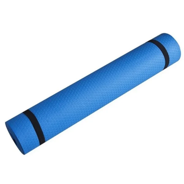 Blue exercise mat sold by 100 Spartans